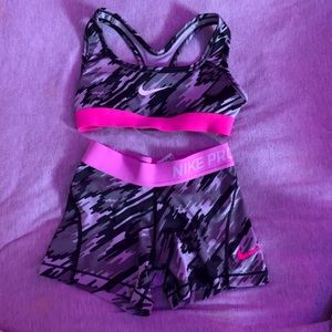 Girls Nike pro set